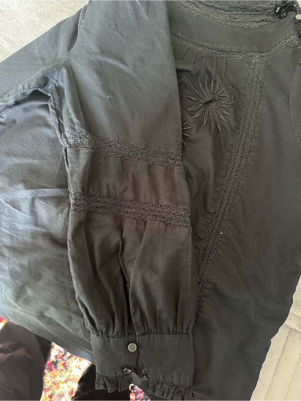 J. Crew Black Embroidered Midi Dress - Picture 8 of 9